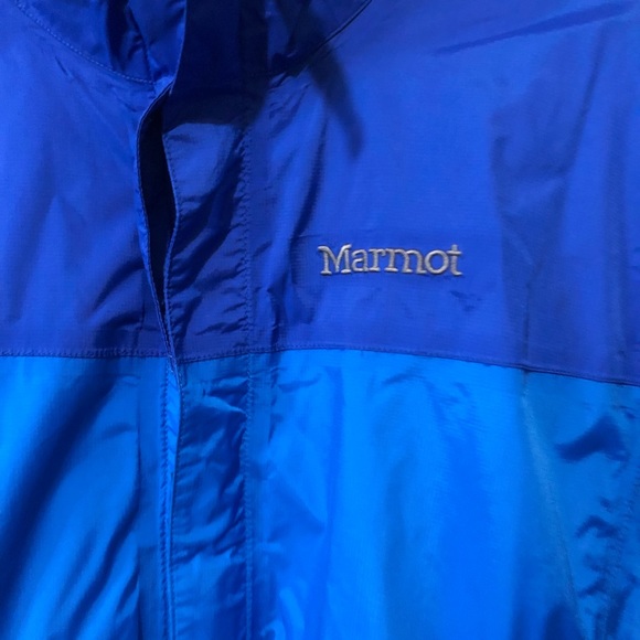 Marmot Men’s Large Marmot Blue Wind Breaker - Picture 2 of 7